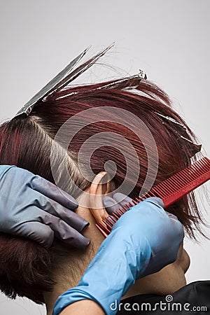 Hair colorist Stock Photo