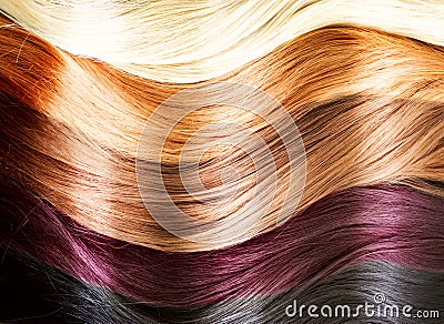 Hair Colors Palette Stock Photo