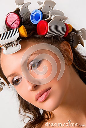 Hair-curlers Stock Photo