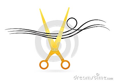 Hair cutting scissor Vector Illustration