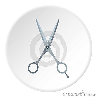 Hair cutting scissors icon circle Vector Illustration