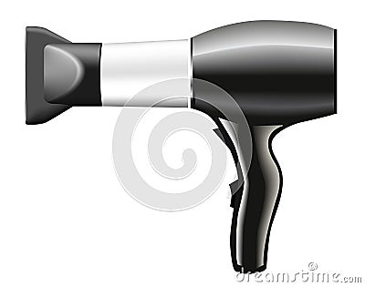 Hair dryer grey - illustration Vector Illustration