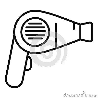 Hair dryer icon outline vector. Grooming female Vector Illustration