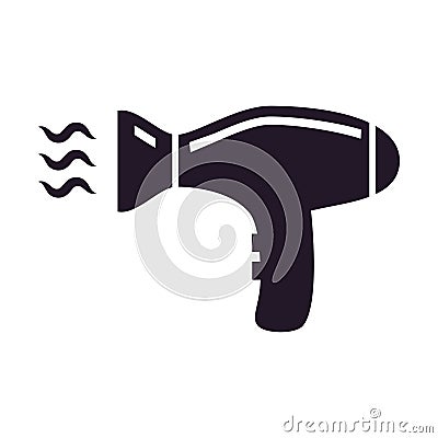 Hair drying symbol Vector Illustration