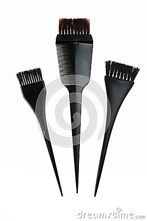 Hair Dye Brushes Stock Photo