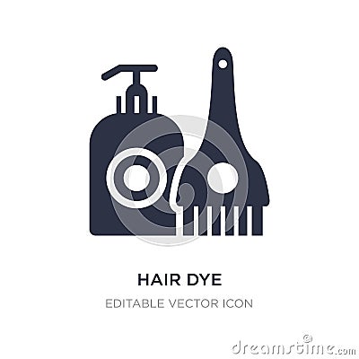 hair dye icon on white background. Simple element illustration from Fashion concept Vector Illustration