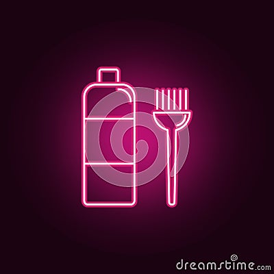 hair dyeing neon icon. Elements of Women\'s accessories set. Simple icon for websites, web design, mobile app, info graphics Stock Photo