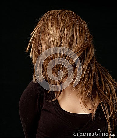 Hair flick Stock Photo