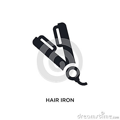 hair iron isolated icon. simple element illustration from woman clothing concept icons. hair iron editable logo sign symbol design Vector Illustration