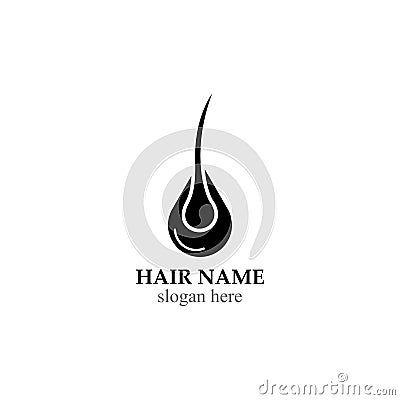 Hair logo template vector Vector Illustration