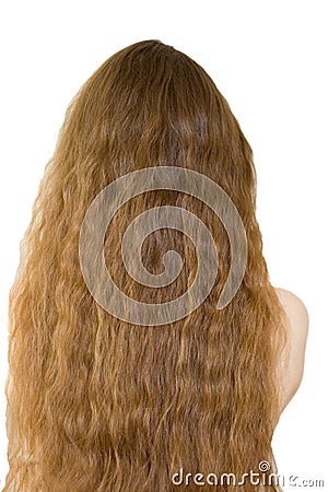 Hair long back Naked Stock Photo