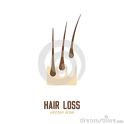 Hair loss icon Vector Illustration