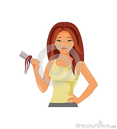 Hair loss. Vector illustration Vector Illustration