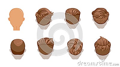 Hair man Vector Illustration