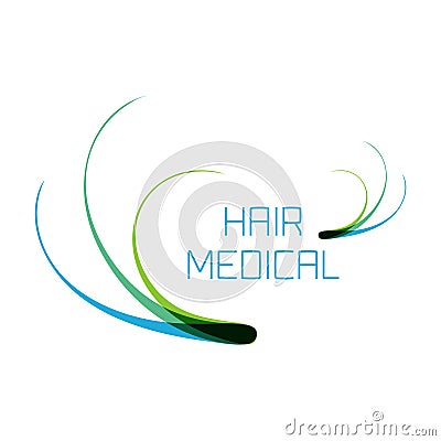 Hair medical logo Vector Illustration