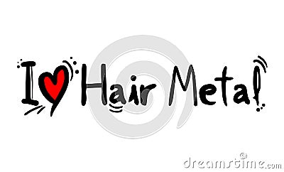 Hair Metal music style love Vector Illustration