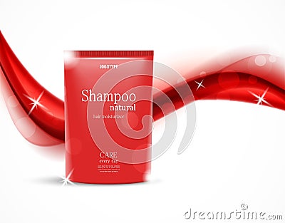 Hair moisturizer cosmetic design template Vector Illustration