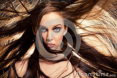 Hair in motion Stock Photo