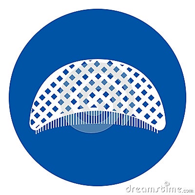 Hair Net Symbol Sign, Vector Illustration, Isolate On White Background Label. EPS10 Vector Illustration