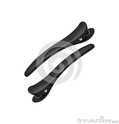 Hair Pins Realistic Composition Vector Illustration