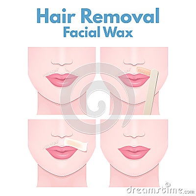 Hair removal wax Vector Illustration