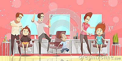 Hair Salon Background Illustration Vector Illustration