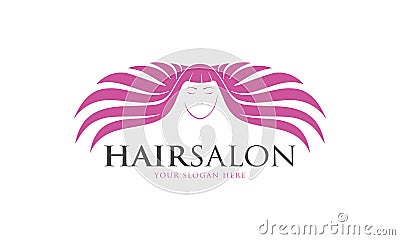 Hair Salon Logo Vector Illustration