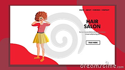 Hair Salon Professional Hairstyle Service Vector Illustration Vector Illustration