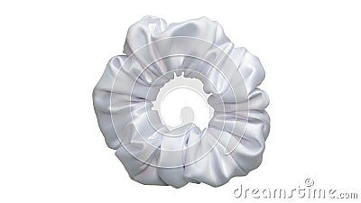 Hair scrunchie as hair tie in beautiful color with white background Stock Photo