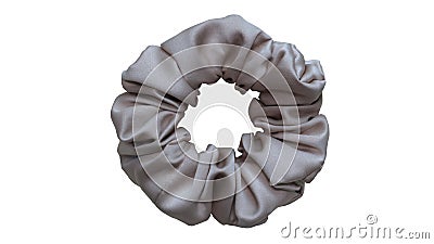 Hair scrunchie as hair tie in beautiful color with white background Stock Photo