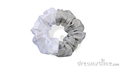 Hair tie or hair scrunchie made out of satin fabric with beautiful texture Stock Photo