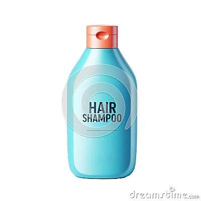 Hair shampoo product isolated on white transparent Stock Photo