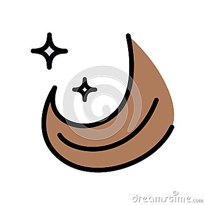 Hair Strand Shine Concept Icon. Hair Shiny with Keratin Effect Pictogram. Glossy Hair Follicle Icon Vector Illustration