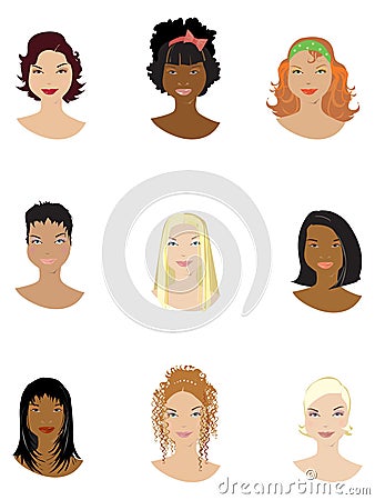 Hair style Vector Illustration