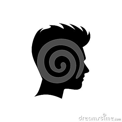 Hair style pompadour icon Vector Illustration