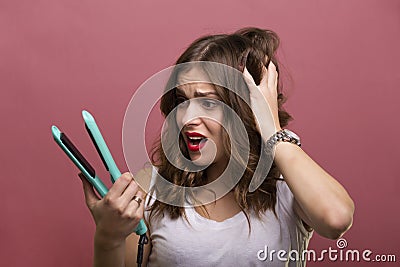 Hair styling Stock Photo