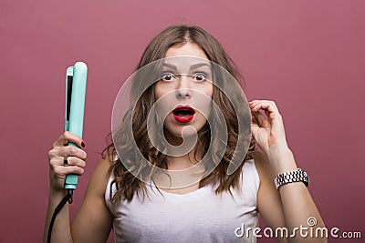 Hair styling Stock Photo