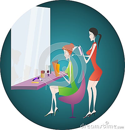 Hair stylist Vector Illustration