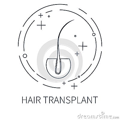 Hair transplant symbol Stock Photo