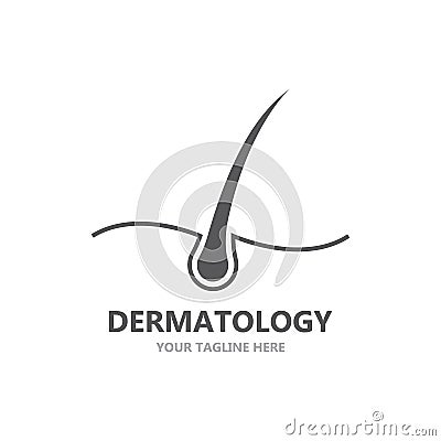 Hair treatment logo Vector Illustration