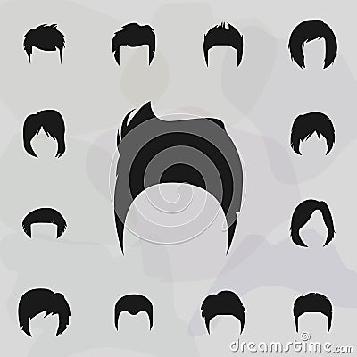 Hair, woman, haircut, boy cut icon. Haircut icons universal set for web and mobile Vector Illustration