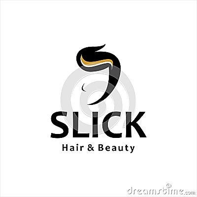 Haircut Logo Slick Manly Baber Shop for Gentleman Vector Illustration