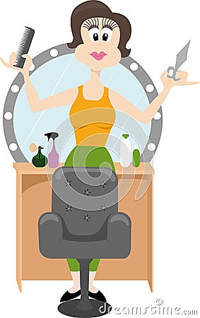 Hairdresser Vector Illustration