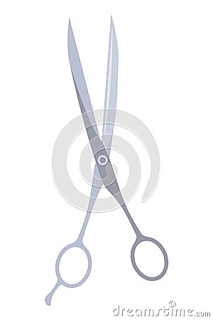 Hairdresser accessorie. Cartoon professional tool for barbershop. Salon barber accessory, scissors. Beauty fashion of Vector Illustration