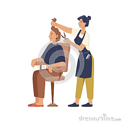 Hairdresser service, local business Vector Illustration