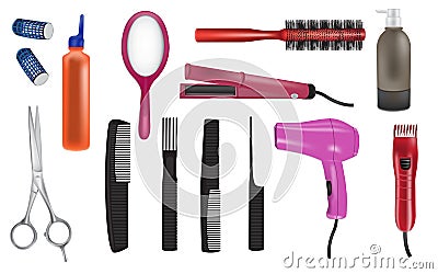 Hairdresser vector illustrations Vector Illustration