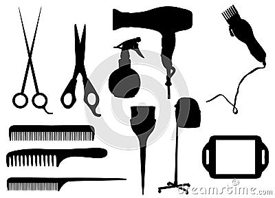 Hairdressing objects Stock Photo