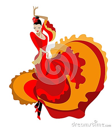 Haired flamenco dancer Stock Photo