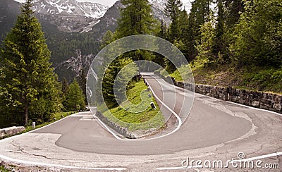 Hairpin bend Stock Photo