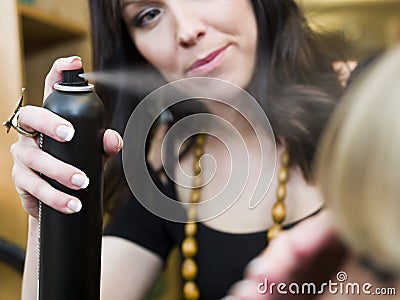 Hairspray close-up Stock Photo